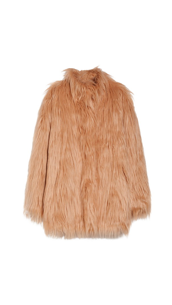 AIIZIE NUDE PINK FUR COAT - product image