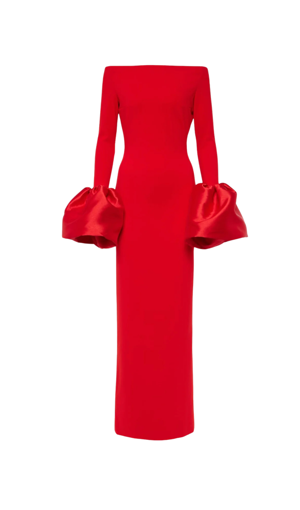 OLINDAN OFF SHOULDER MAXI DRESS IN RED