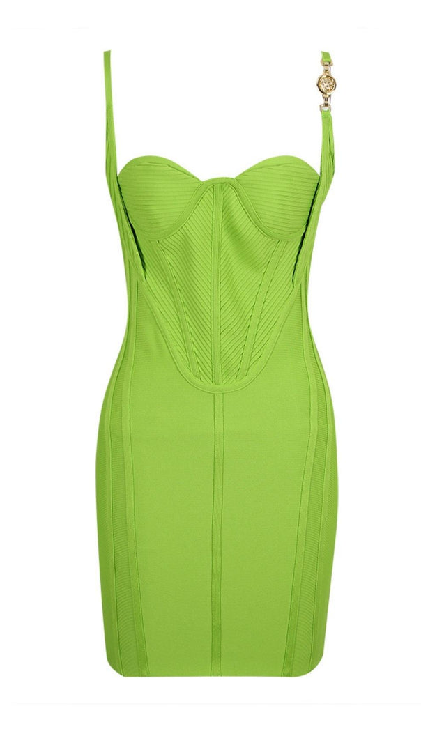 AIIZIE BANDAG MINI DRESS IN GREEN - product image