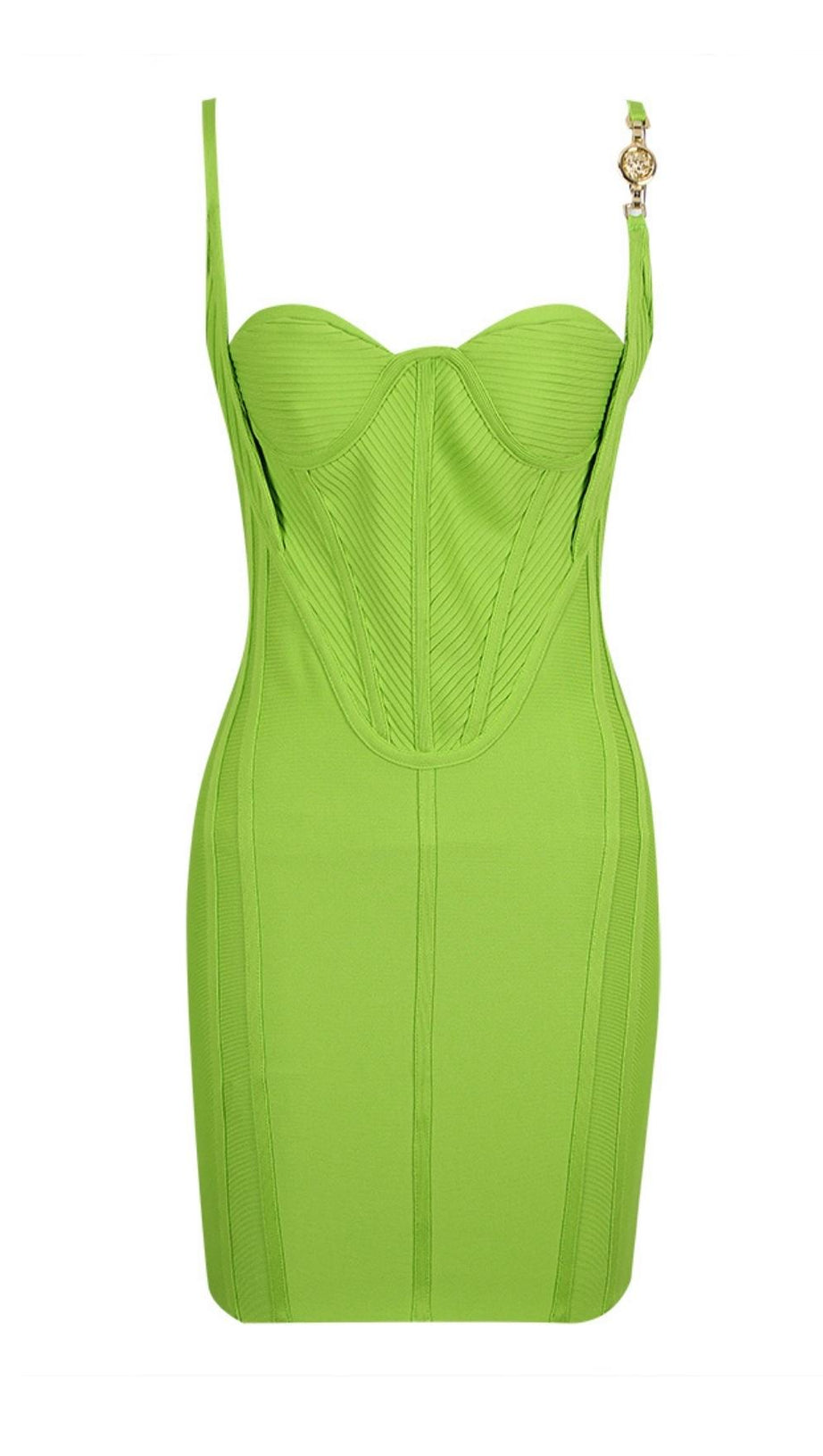 BANDAG MINI DRESS IN GREEN