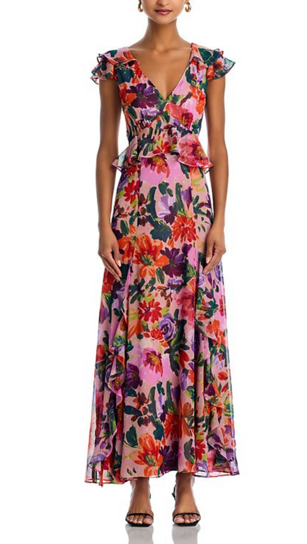 AIIZIE FLUTTER SLEEVE MAXI DRESS - product image