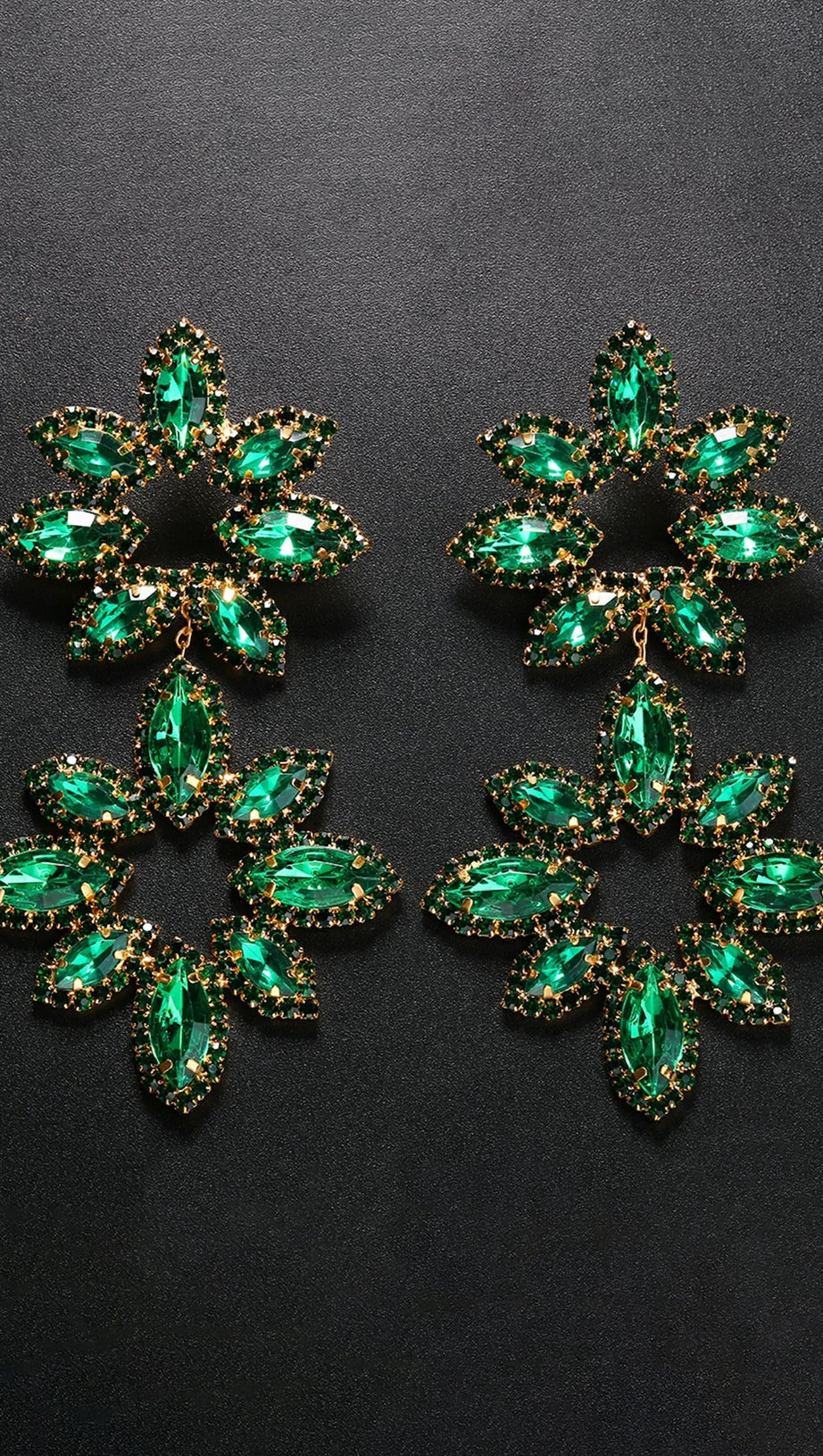 Brittanie Blumen-Strass-Ohrringe