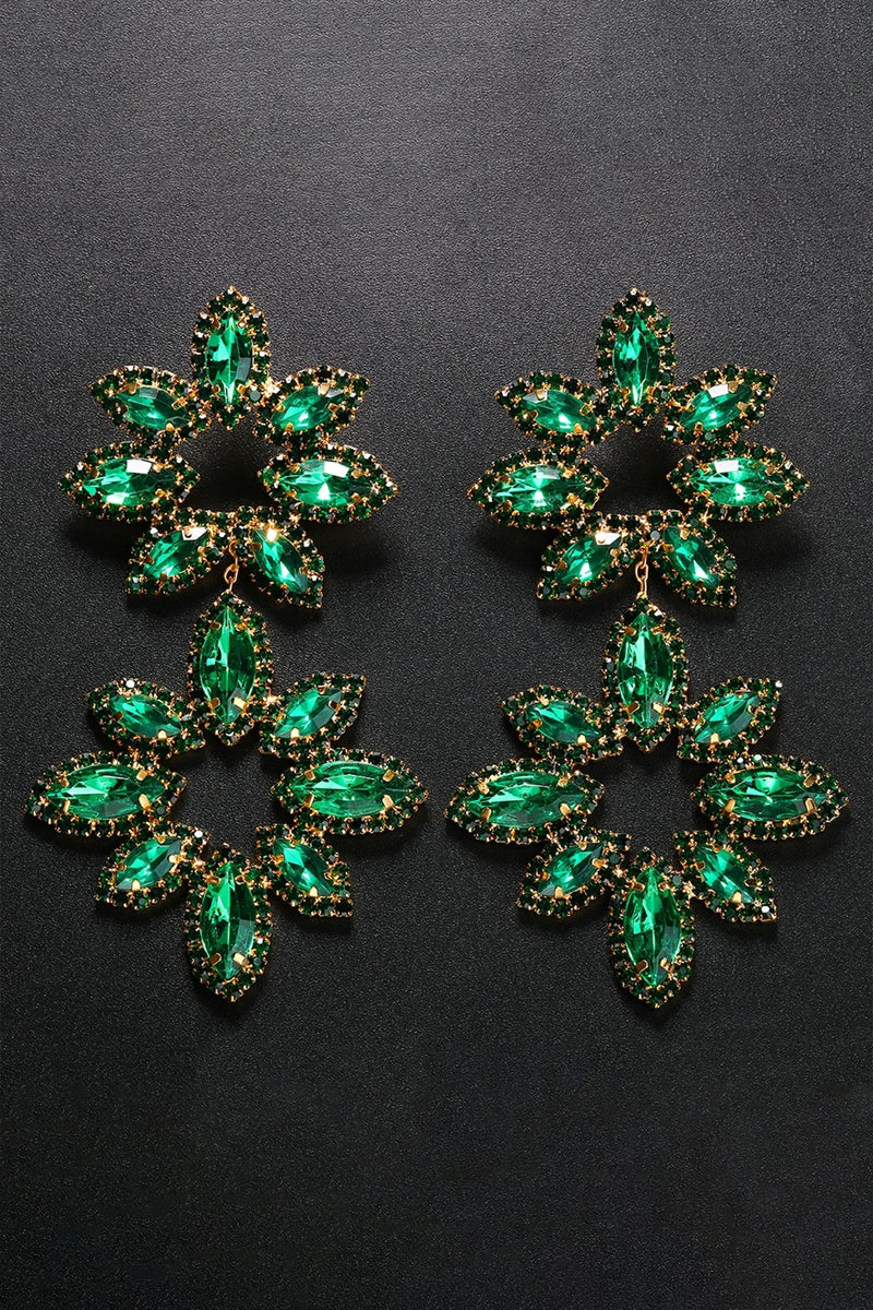 Brittanie Flower Rhinestones Earrings