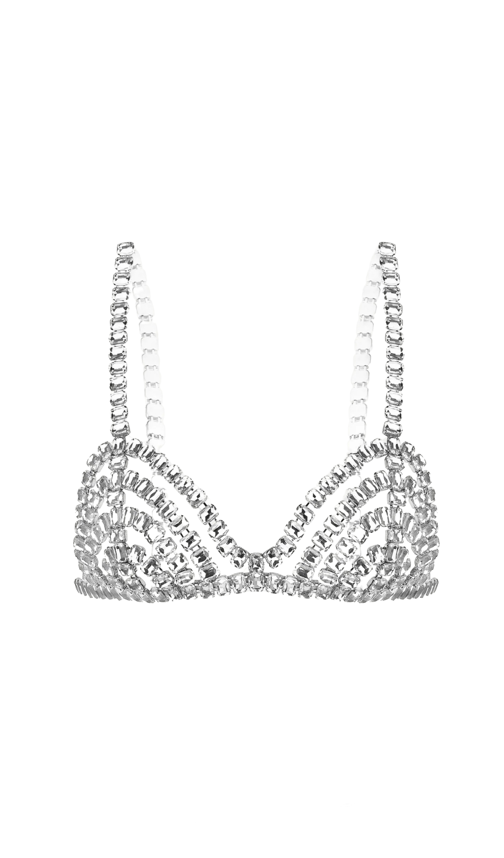 Cael Crystal Bra in Silver