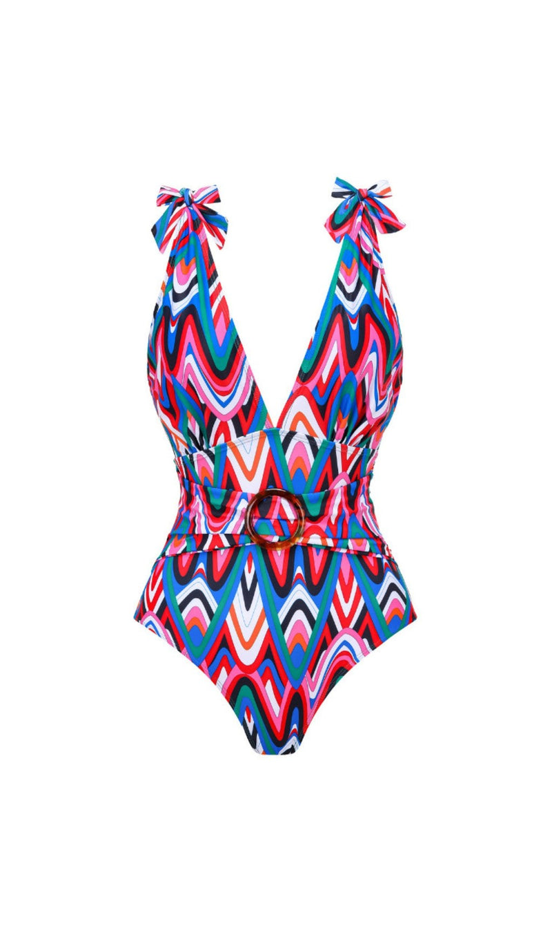 PRINTED SWIMSUIT SET