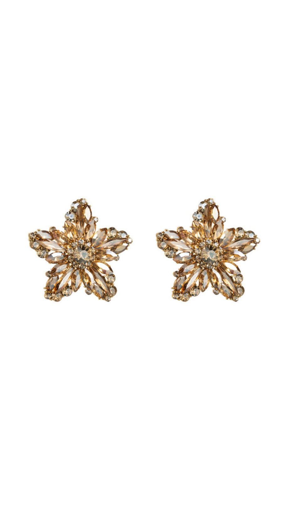 FLOWER RHINESTONE EARRINGS