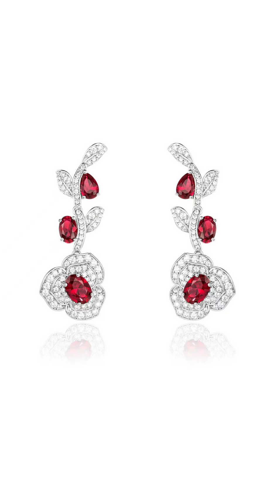 AZORITE ROSE GEM EARRINGS