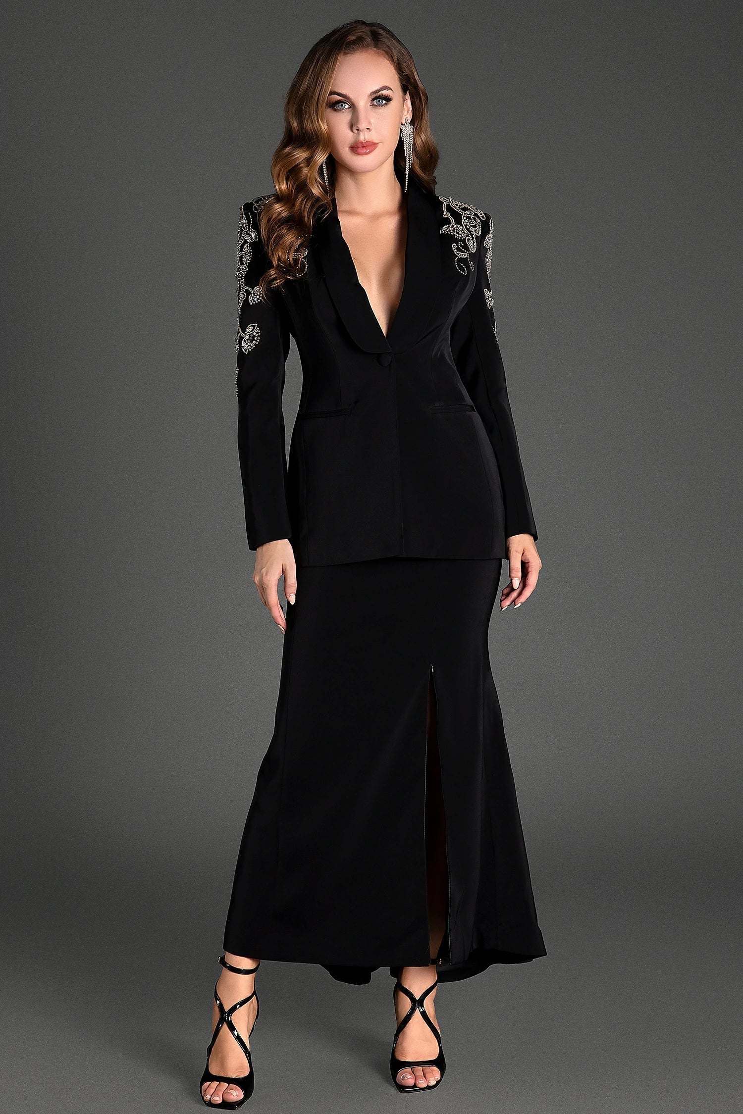 ANTHAKIS RHINESTONE MERMAID SLIT 2 PIECE SET