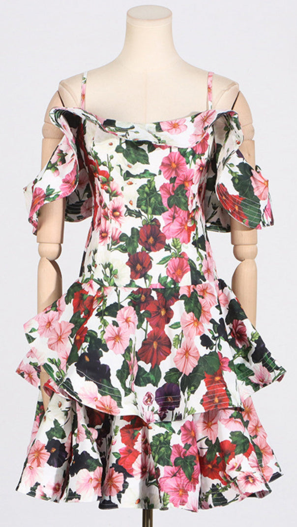 AIIZIE MULTICOLOR FLORAL PRINTED MINI DRESS - product image