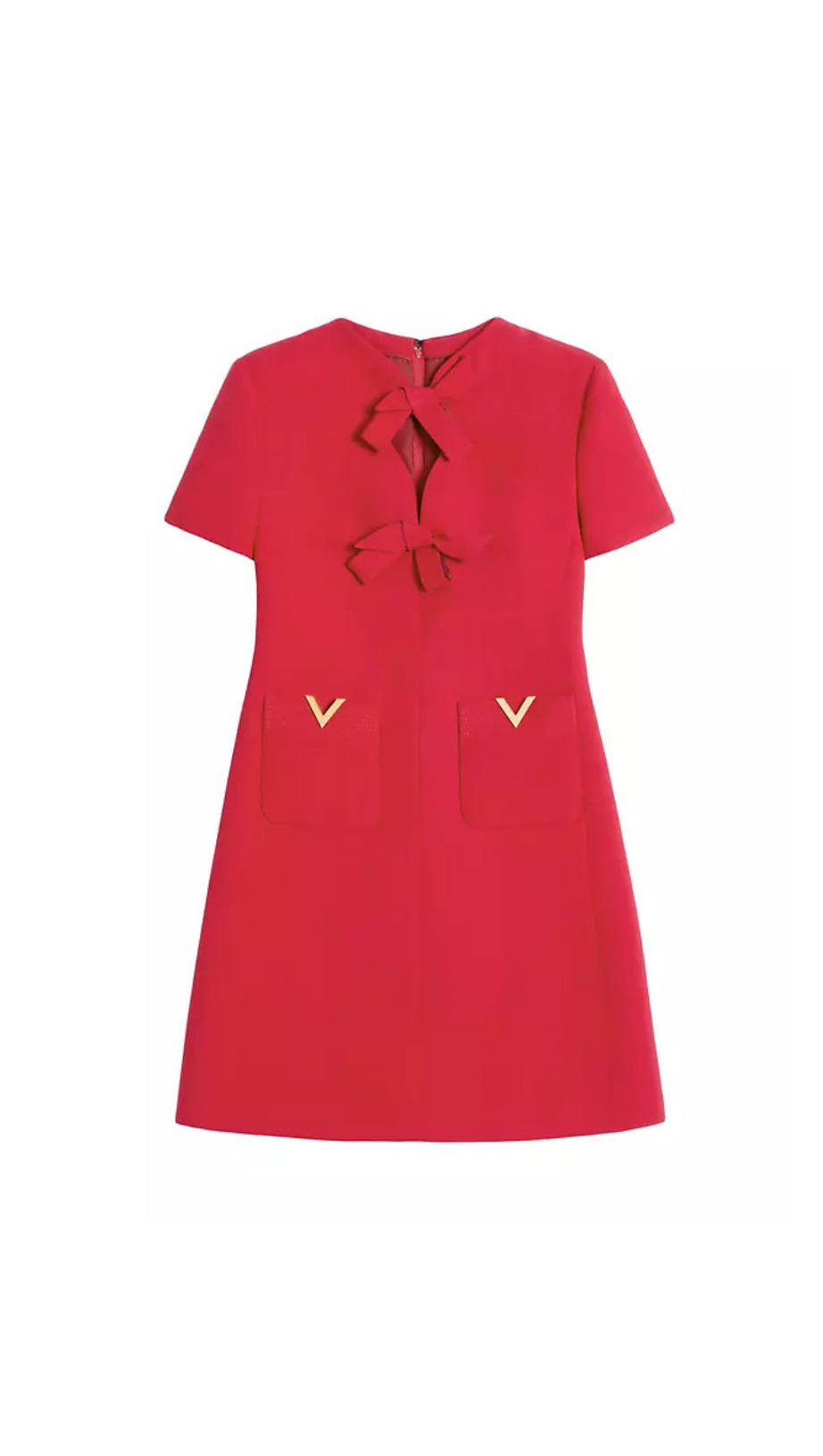 Crepe Couture – Minikleid mit Schleife in Rot