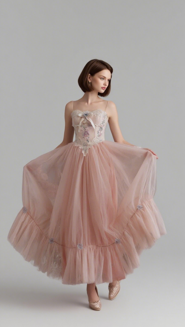 AIIZIE ANNALISE LONG SLEEVE CORSET DRESS - product image