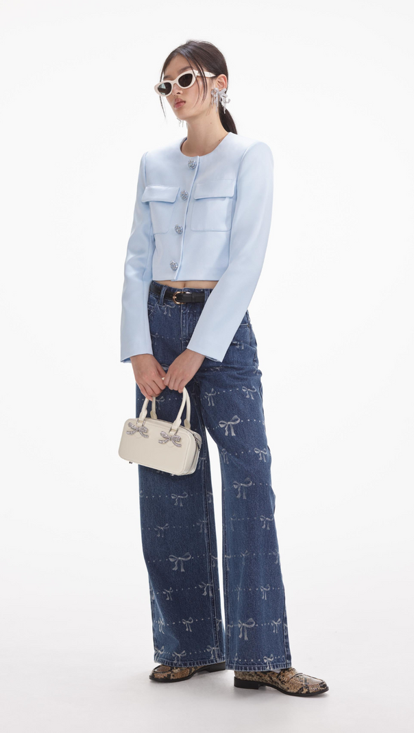 AIIZIE BOW PRINT JEANS - product image