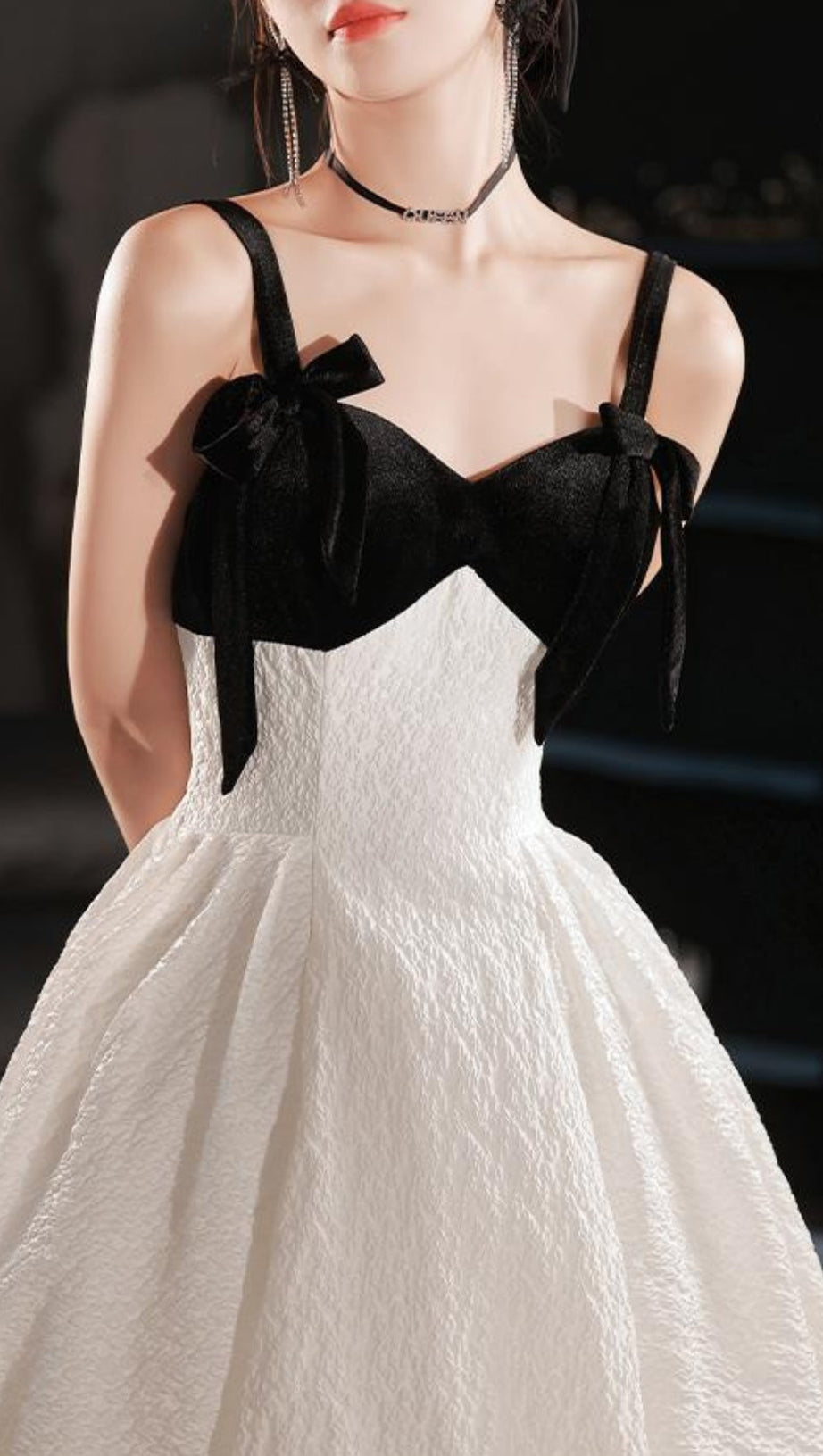 PATCHWORK MAXI DRESS IN WHITE