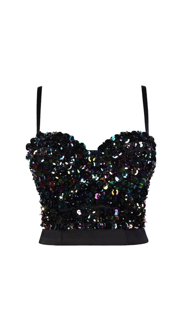 AIIZIE SEQUIN CROP TOP - product image