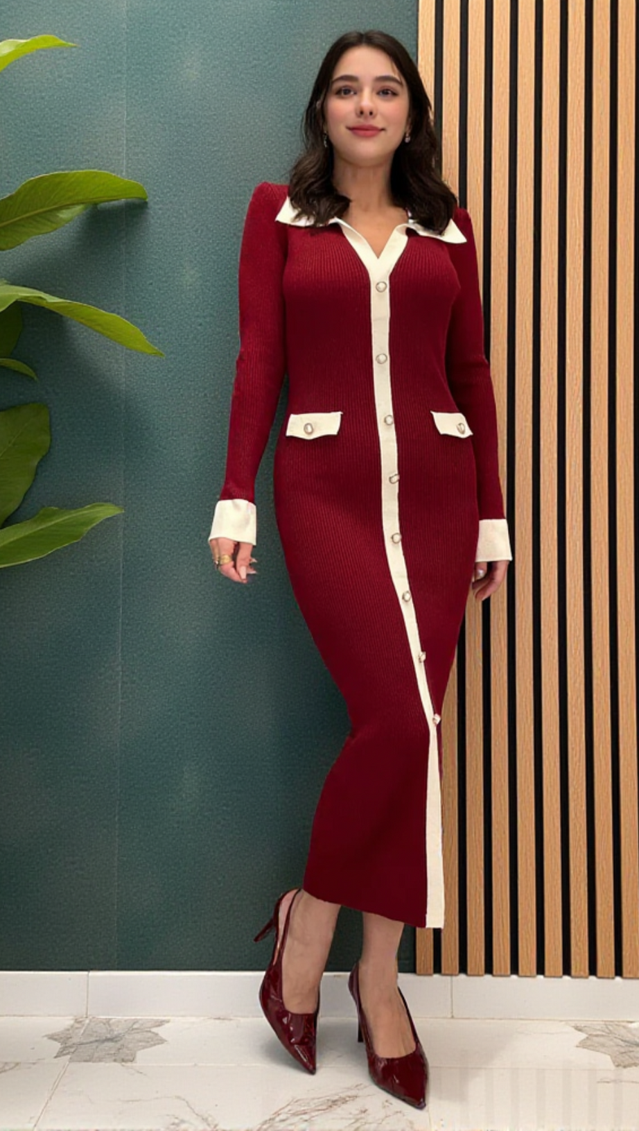 Alphaeus Strickmantel mit Revers und Knöpfen