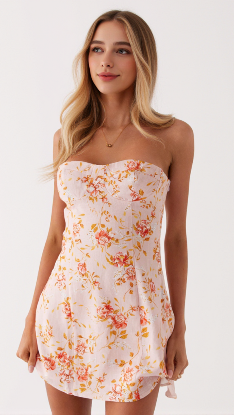 CALI STRAPLESS MINI DRESS