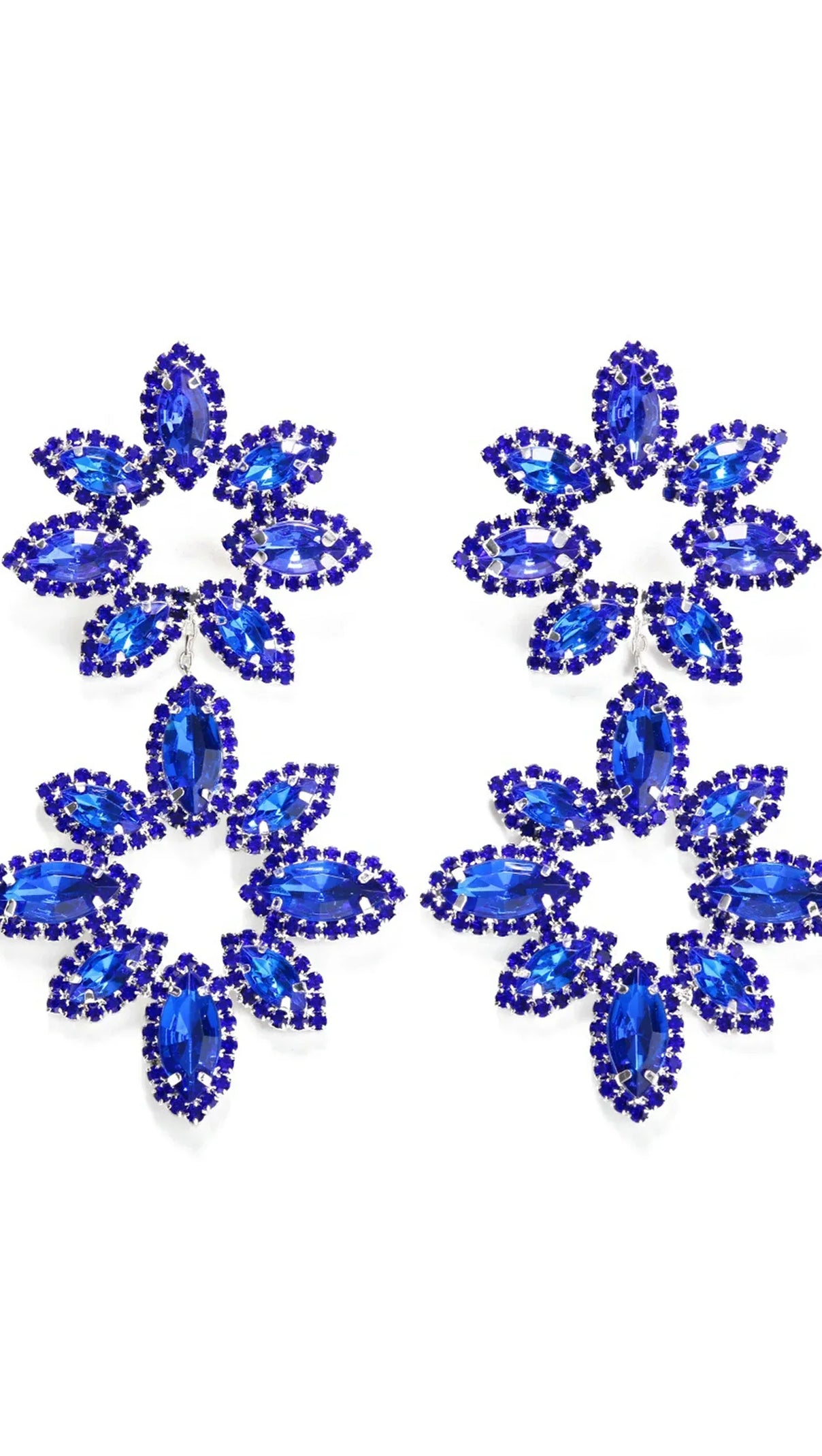 AIIZIE BRITTANIE FLOWER RHINESTONES EARRINGS - product image