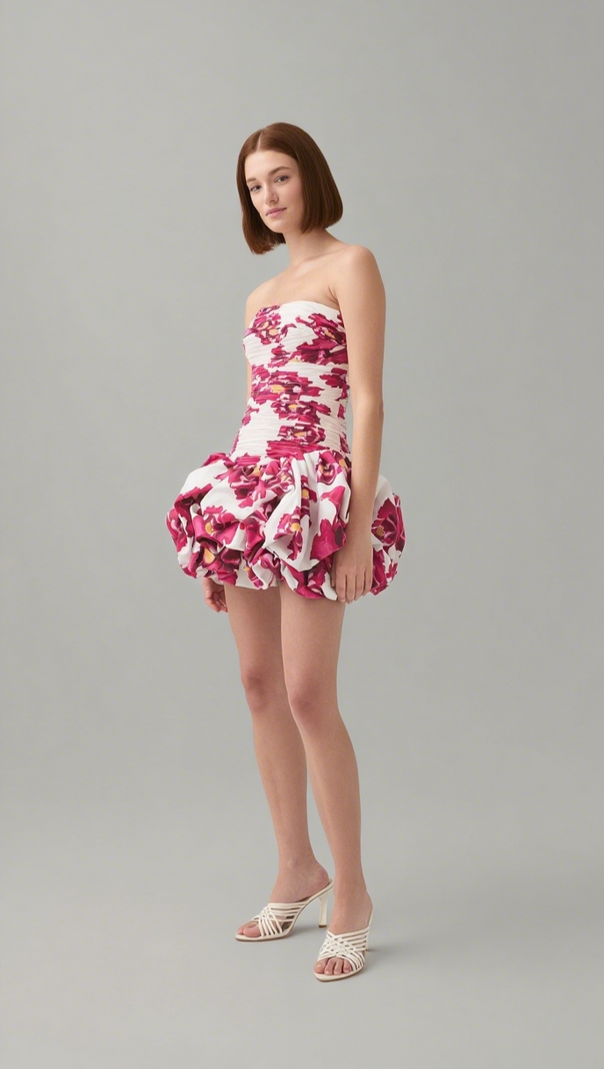 AIIZIE VIOLETTE BUBBLE HEM MINI DRESS - product image
