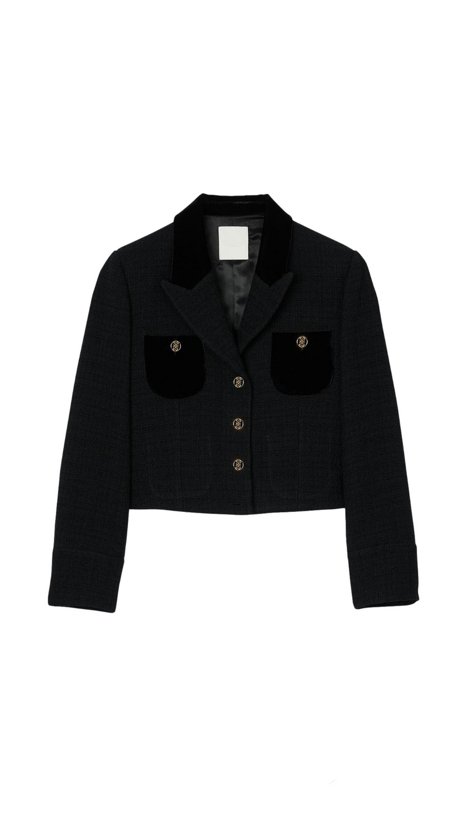 VIC CROPPED BLAZER IN BLACK