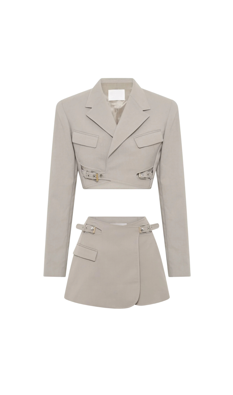 Blazer corto con cut-out Jayla in grigio