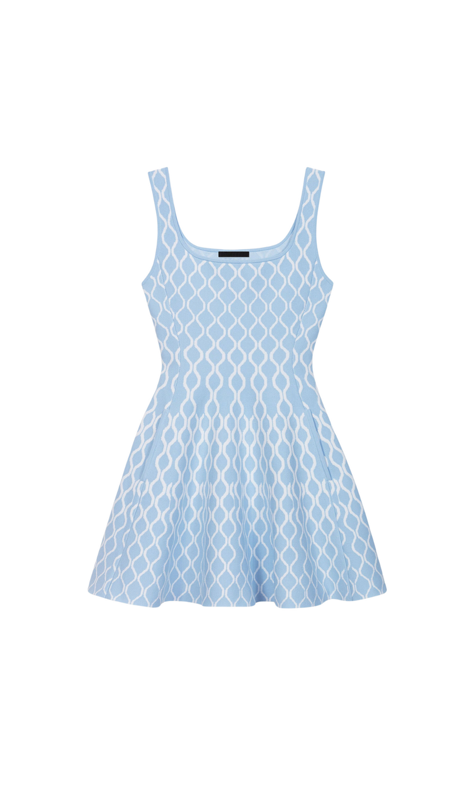 SUSIE BLUE JACQUARD KNIT MINI DRESS