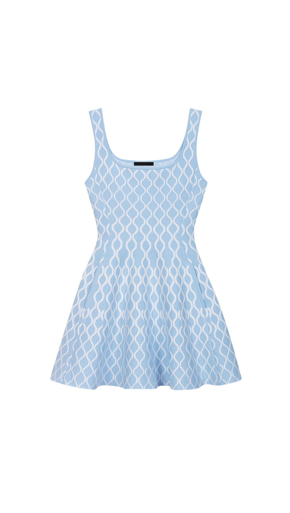 SUSIE BLUE JACQUARD KNIT MINI DRESS