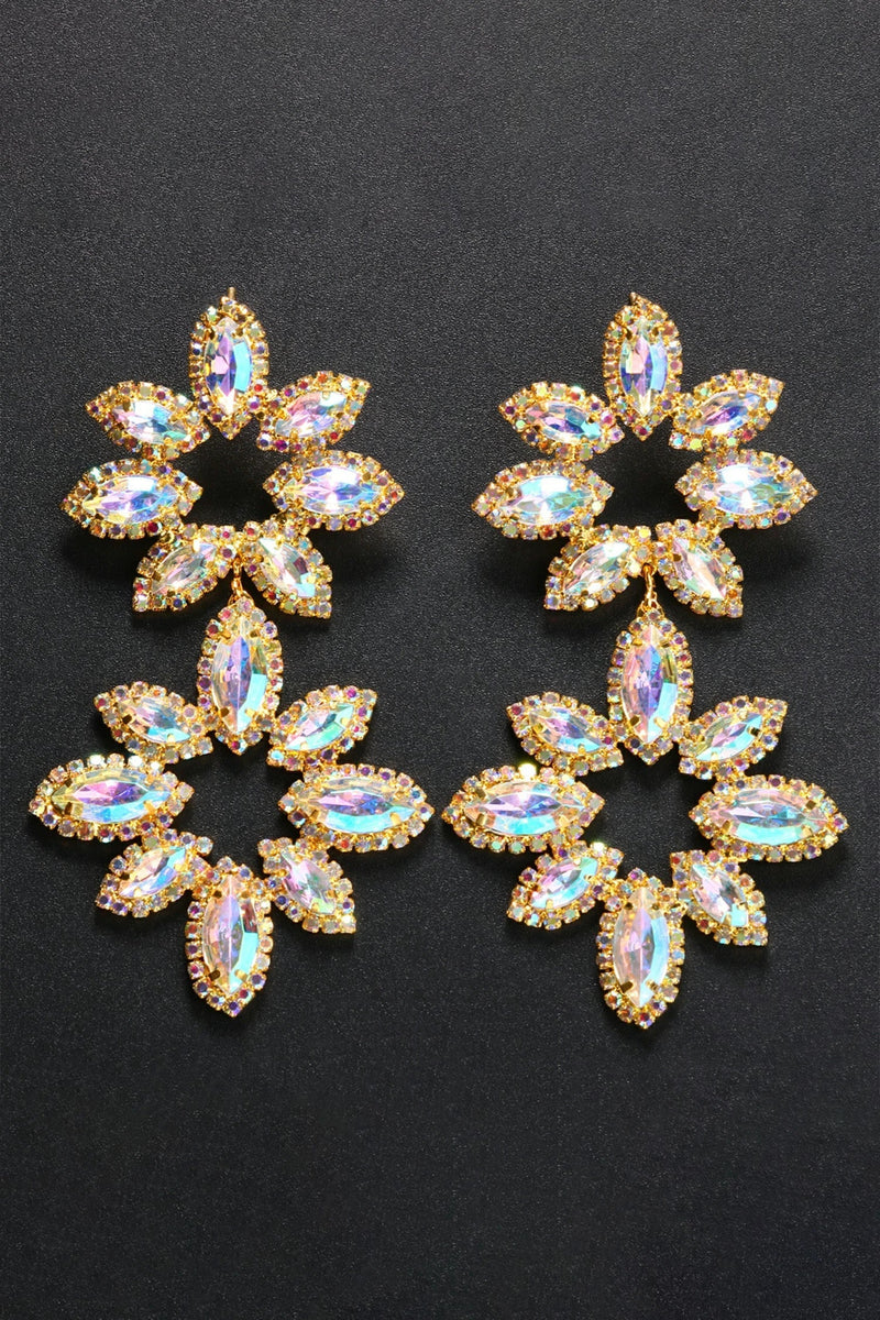 Brittanie Flower Rhinestones Earrings