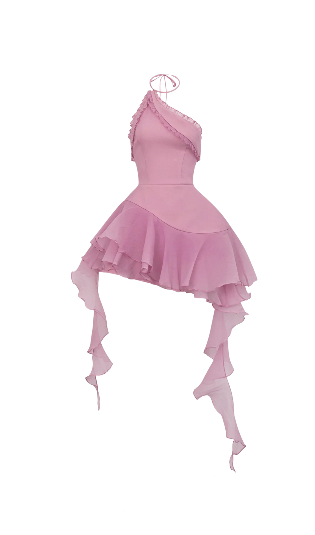 JESSICA HALTER RUFFLE TRIM MINI DRESS IN PURPLE