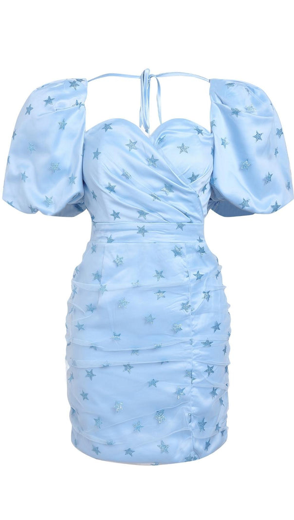 MINI ABITO CON MANICHE A SBUFFO