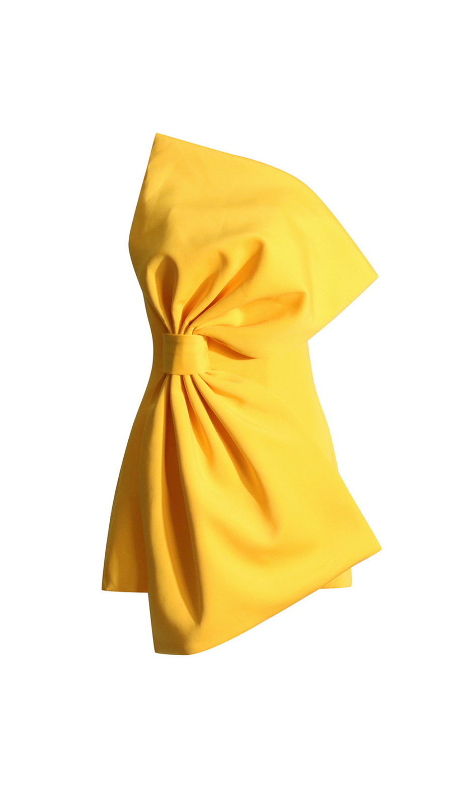 EVANGELINE TRÄGERLOSES MINIKLEID MIT SCHLEIFE IN GELB