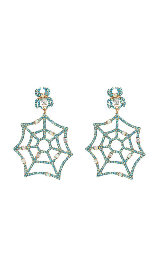 AIIZIE COBWEB RHINESTONE EARRINGS - product image