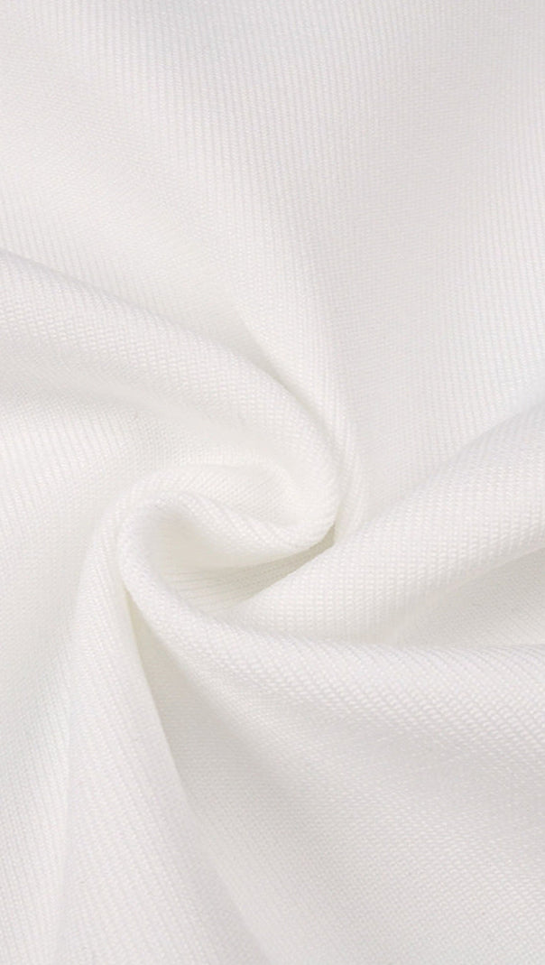 ABITO LUNGO EDITH HIGH ELASTIC CON FIANCHI LUNGHI IN BIANCO