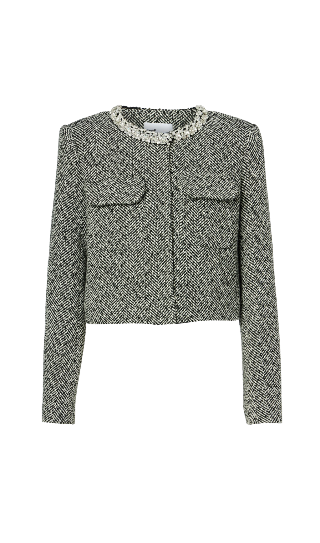 BERYL RHINESTONE EMBELLISHMENT JACKET IN BLACK