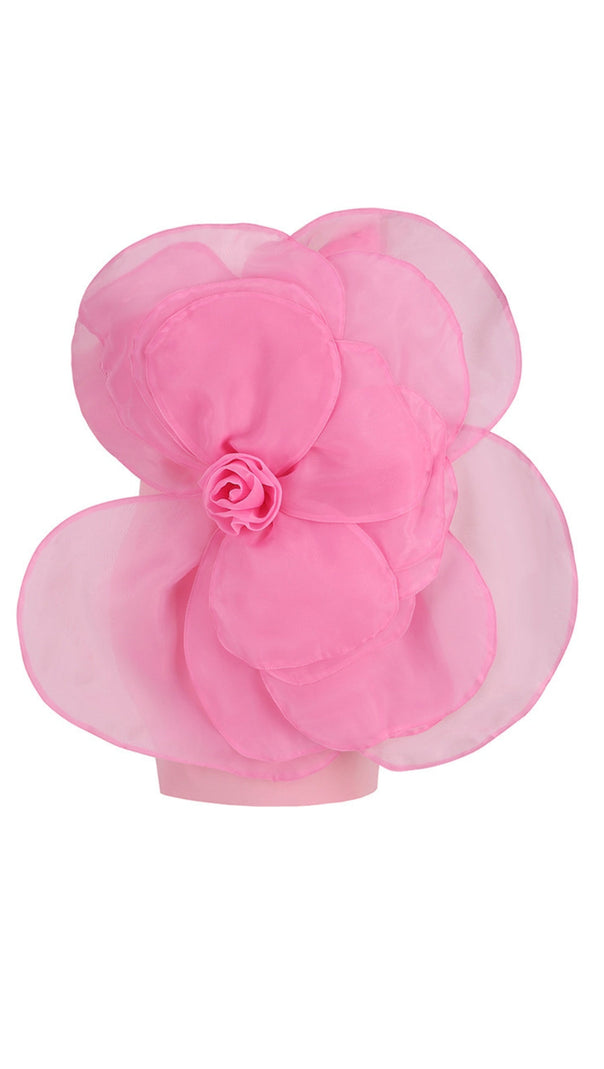 AIIZIE ONE SHOULDER FLOWER MINI DRESS IN PINK - product image