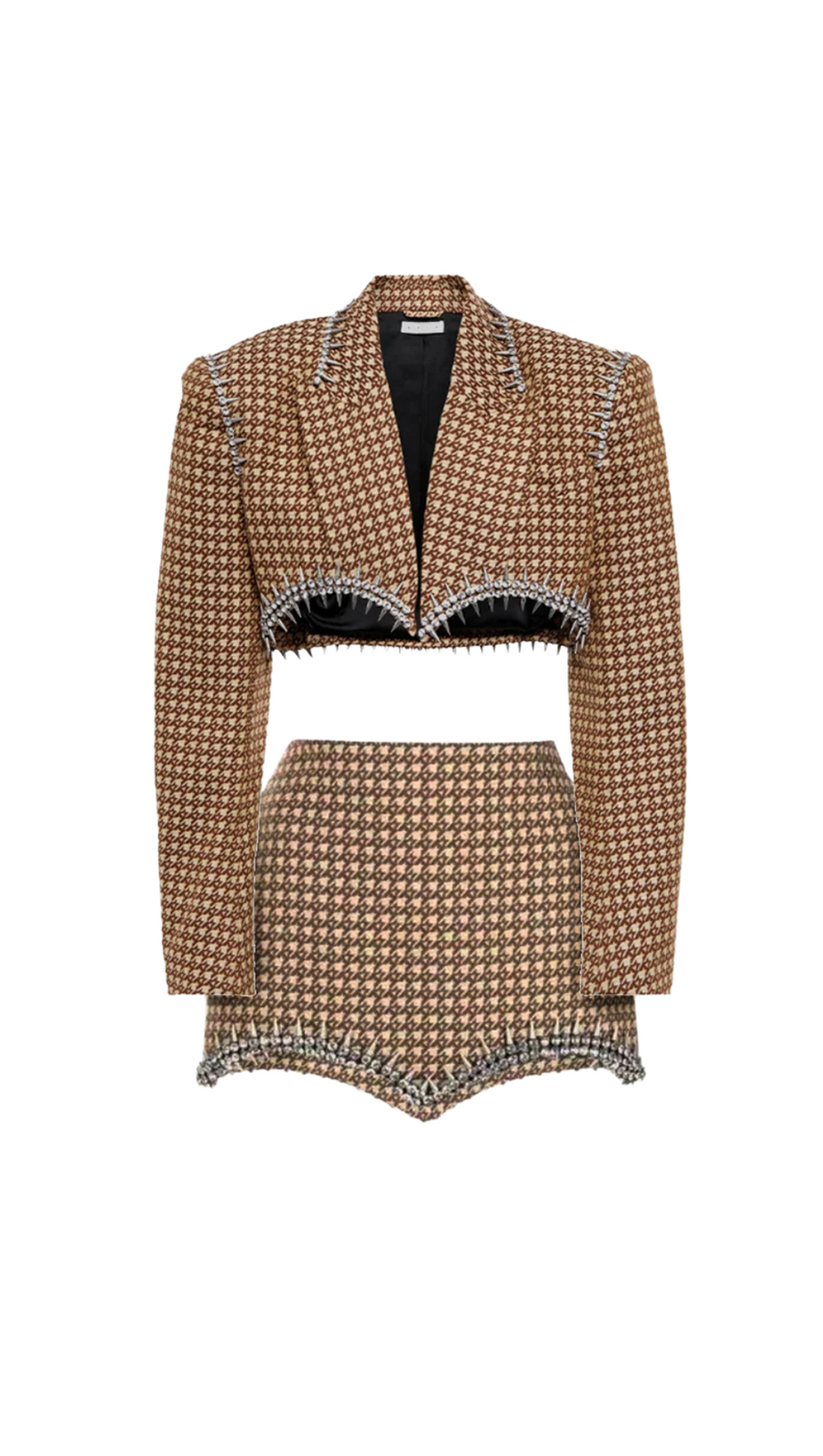 FREDERICA CRYSTAL-EMBELLISHED BLAZER SET