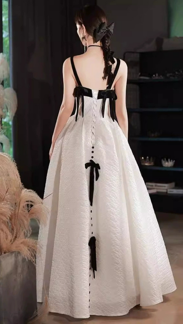 AIIZIE PATCHWORK MAXI DRESS IN WHITE - product image