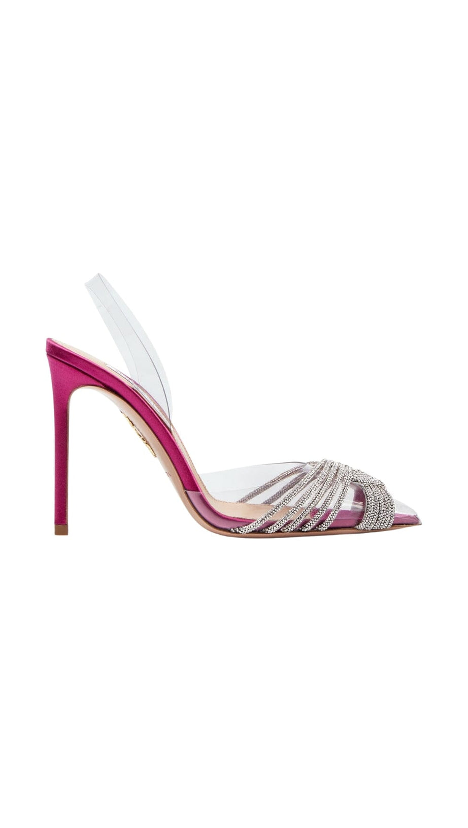 SANDALEN MIT KRISTALLVERZIERUNG IN PINK