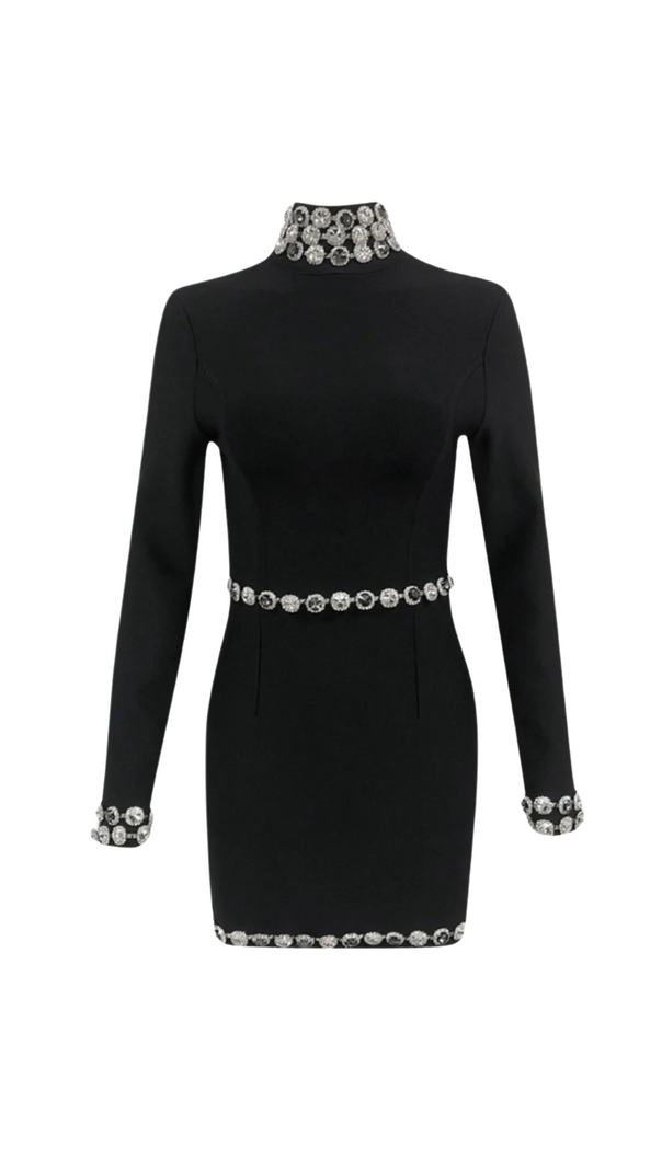 AIIZIE EINAR DIAMANTE EMBELLISHED BANDAGE MINI DRESS - product image