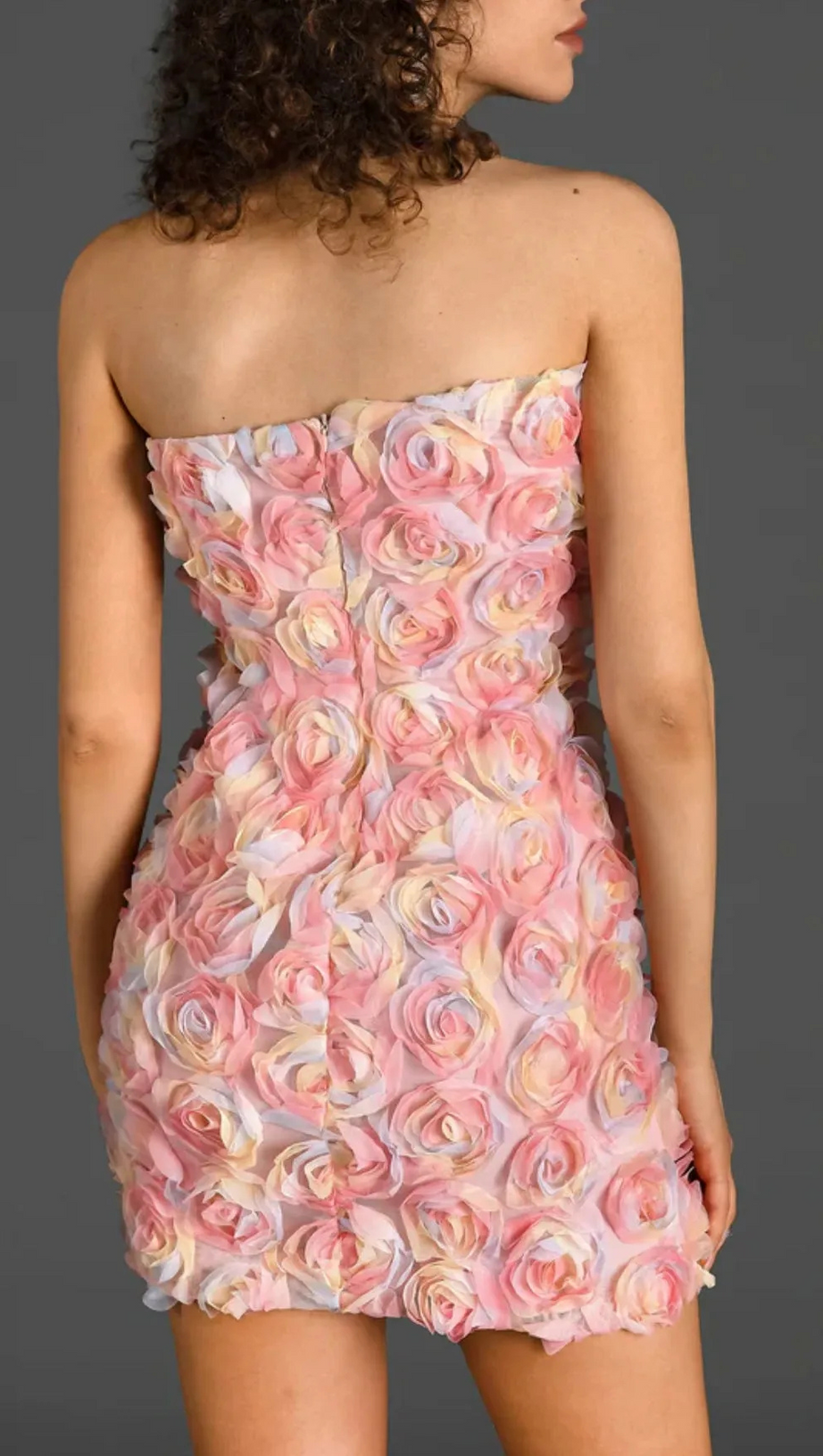 OFF-SHOULDER-MINIKLEID MIT BLUMENMUSTER