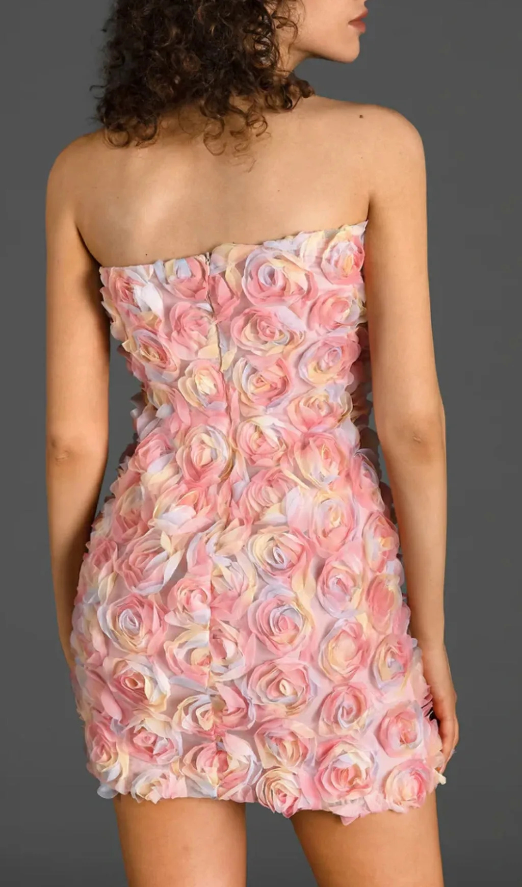 OFF-SHOULDER-MINIKLEID MIT BLUMENMUSTER