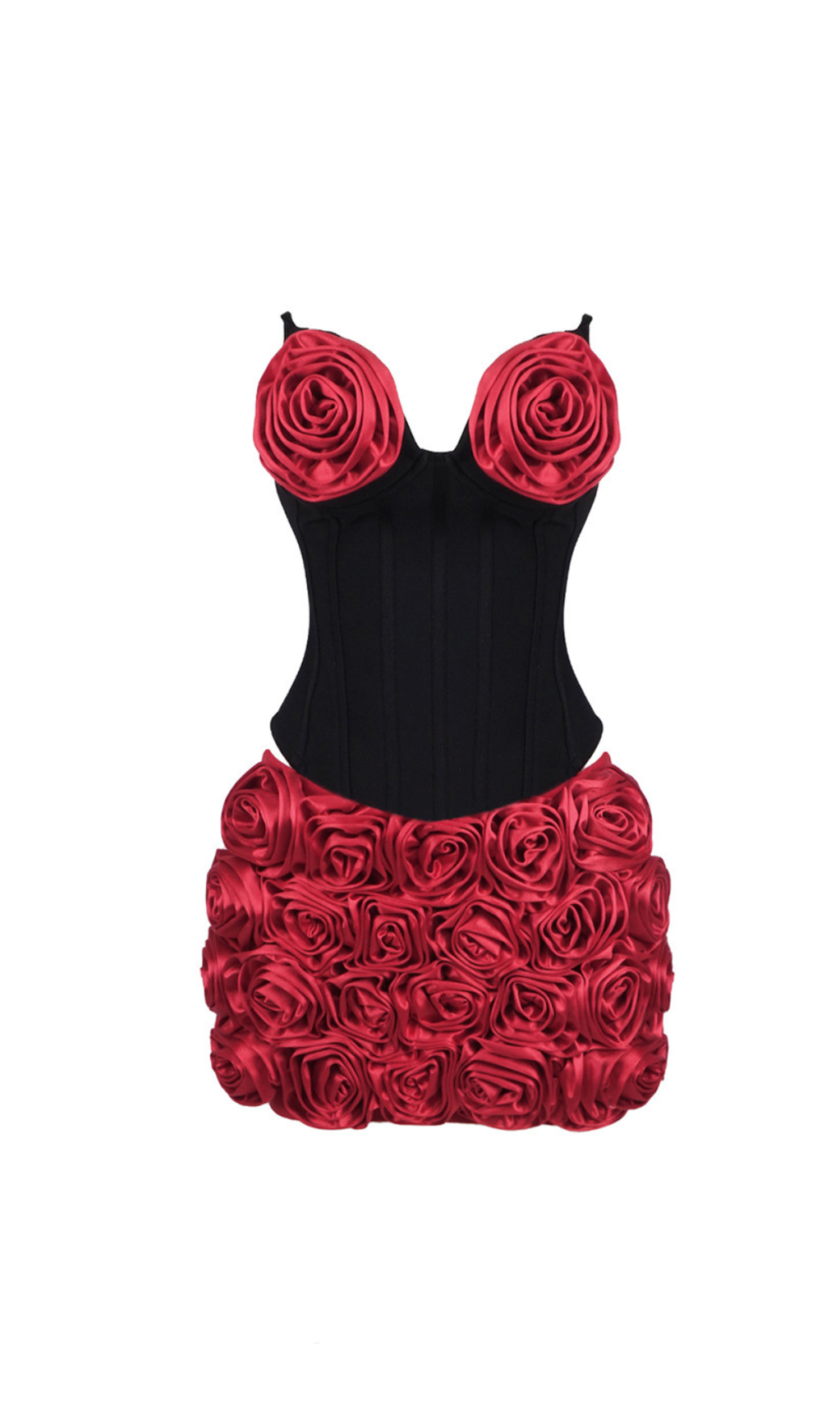 HIROSHI STRAPLESS FLOWER SKIRT SET