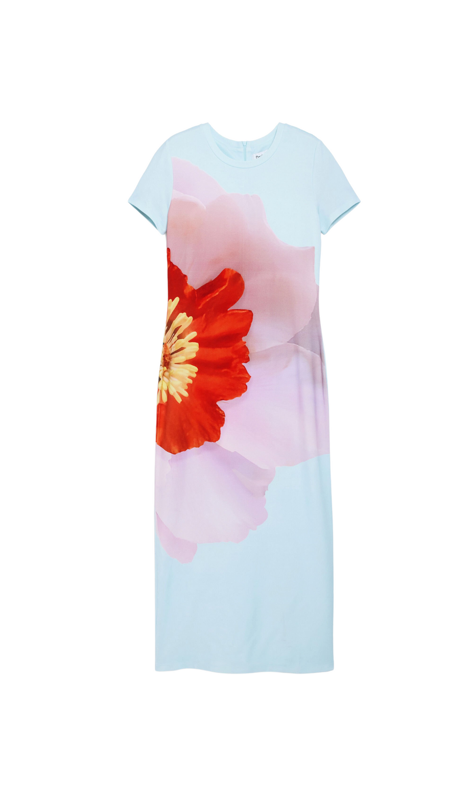 nancy floral print midi dress in blue