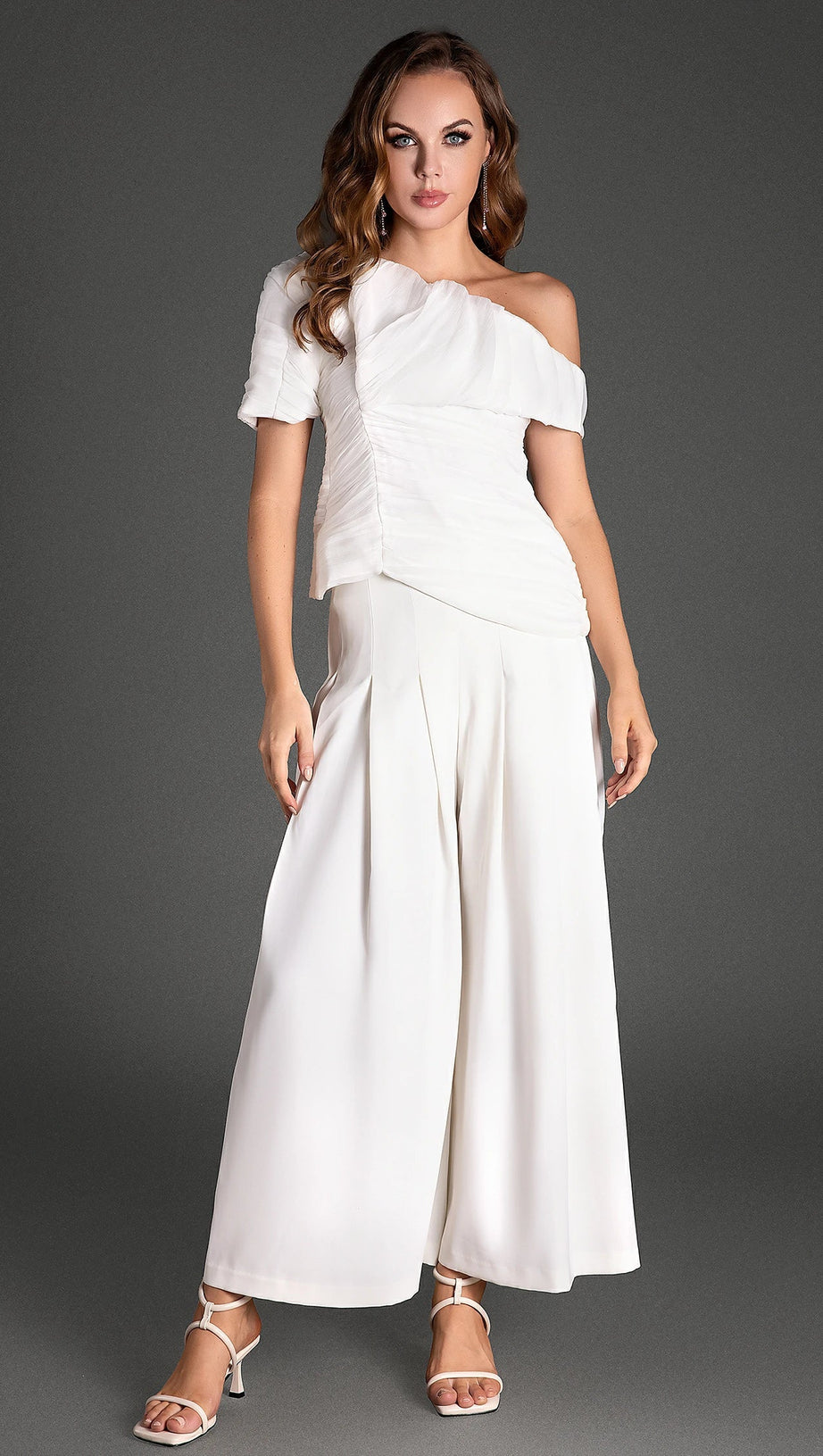 MICHAIL ONE SHOULDER PLEATED SET