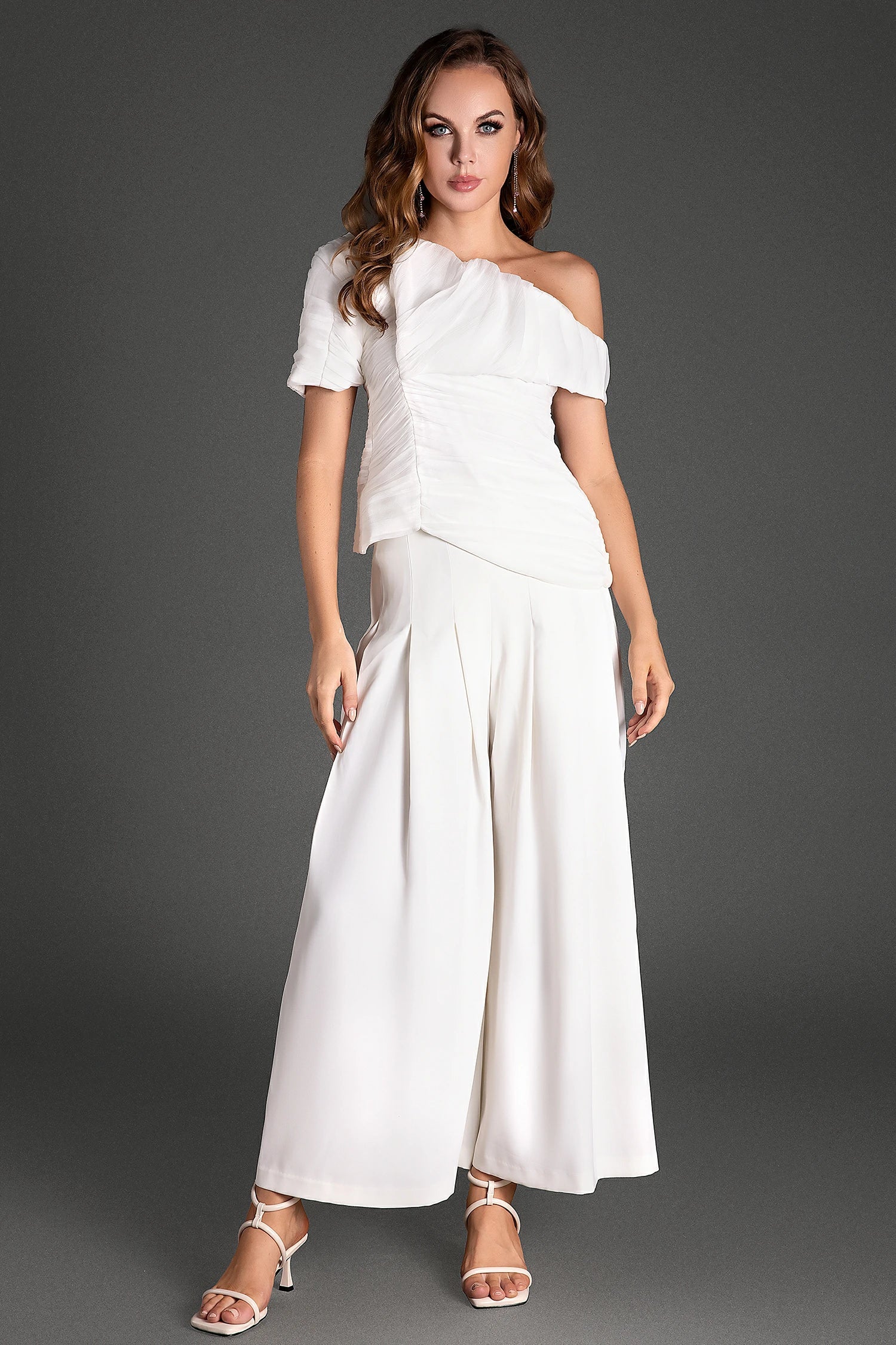 MICHAIL ONE SHOULDER PLEATED SET