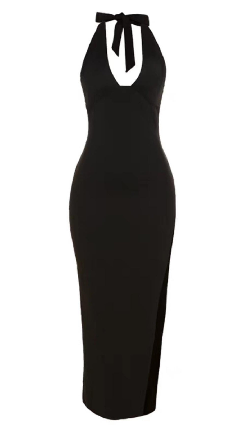 HALTER BODYCON MAXI DRESS