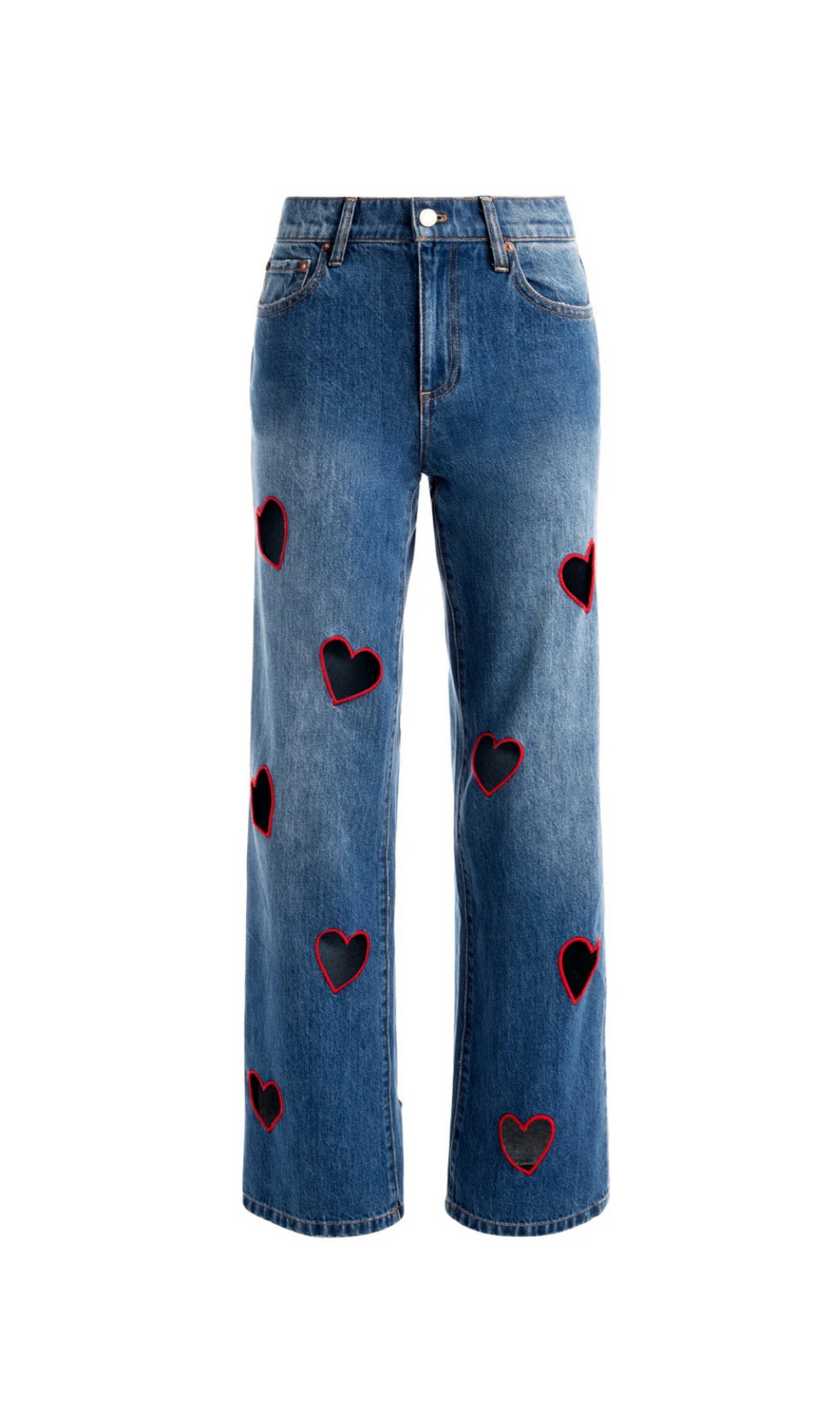 Jeans con ricamo a cuore Elowen