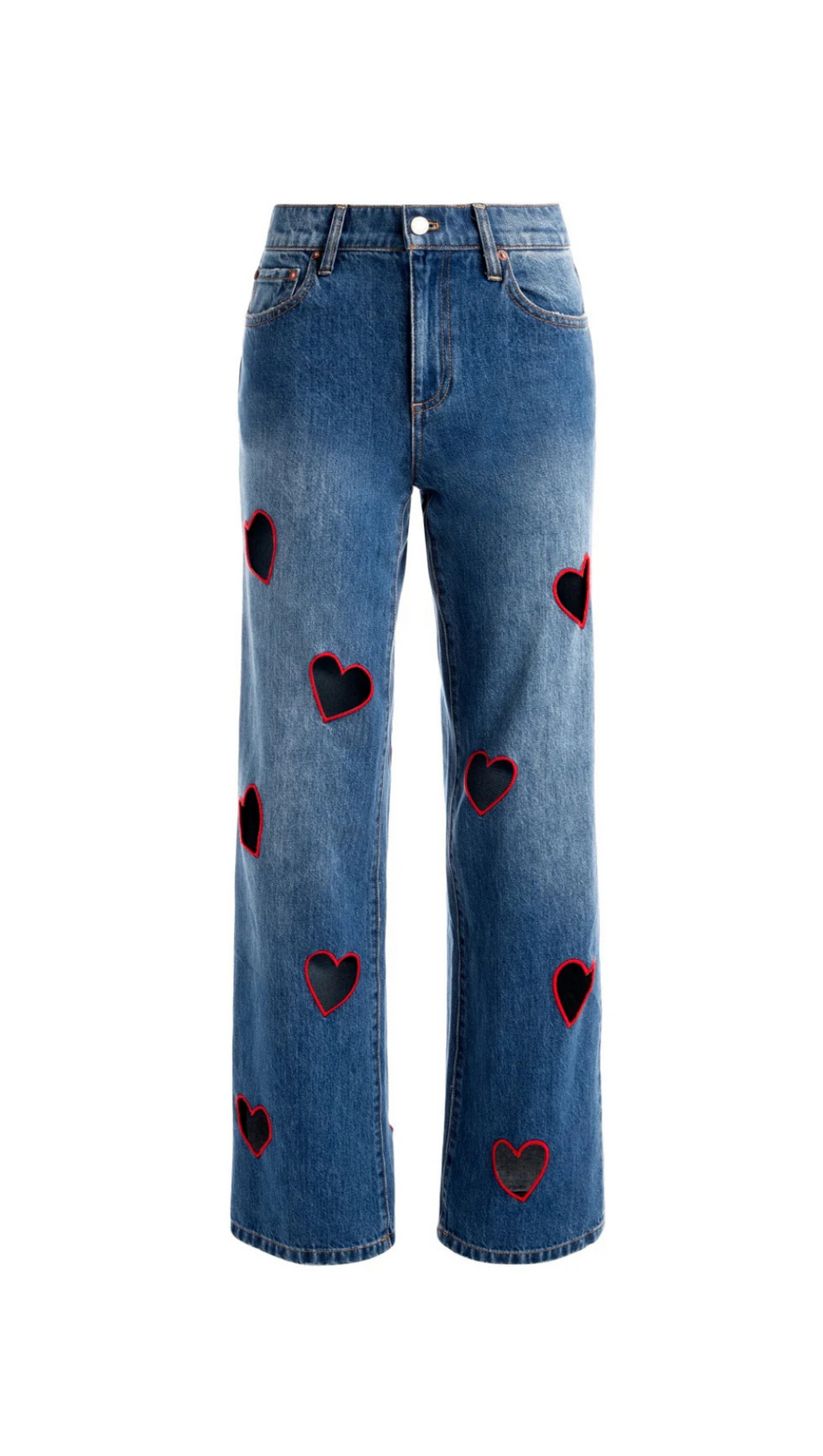 Jeans con ricamo a cuore Elowen