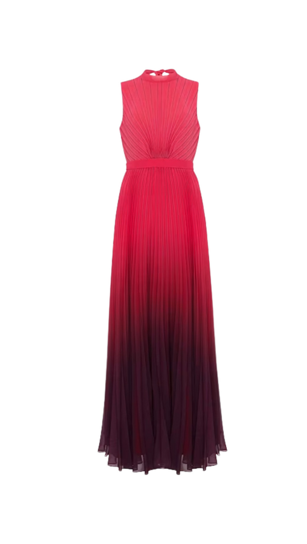 AIIZIE OMBRE PLEATED DRAPED MAXI DRESS - product image