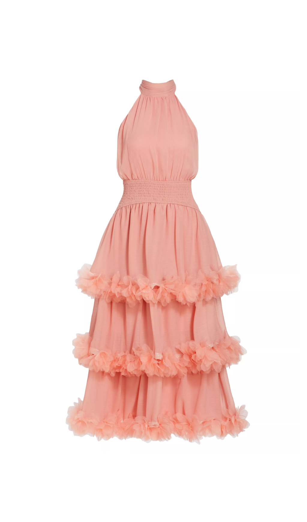 ABITO MIDI A STRISCE NEREIDA IN ARANCIONE CHIARO