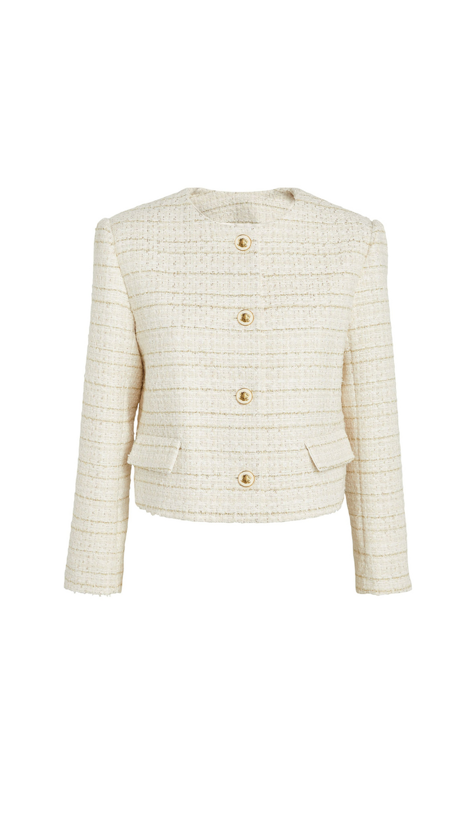 ZALLY CROPPED TWEED JACKET IN ECRU